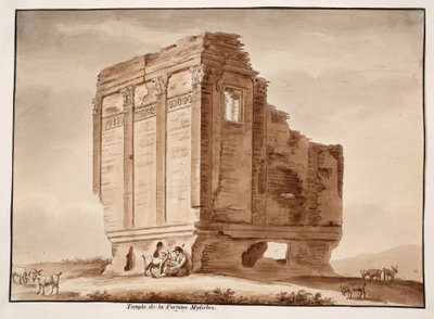 Temple of Fortuna Muliebre, 1833 by Agostino Tofanelli